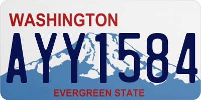 WA license plate AYY1584