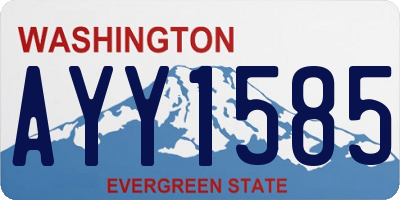 WA license plate AYY1585