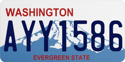 WA license plate AYY1586