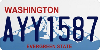 WA license plate AYY1587