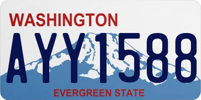 WA license plate AYY1588