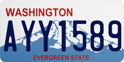 WA license plate AYY1589