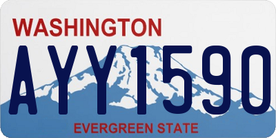 WA license plate AYY1590