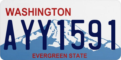 WA license plate AYY1591