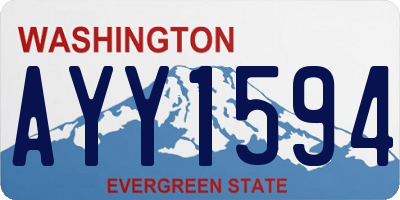 WA license plate AYY1594