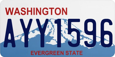 WA license plate AYY1596