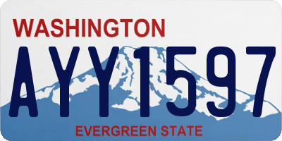 WA license plate AYY1597