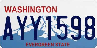 WA license plate AYY1598