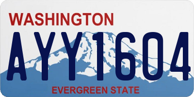 WA license plate AYY1604