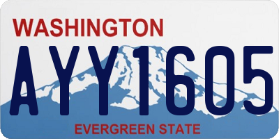 WA license plate AYY1605