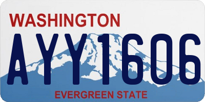 WA license plate AYY1606