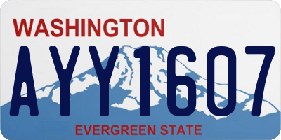 WA license plate AYY1607