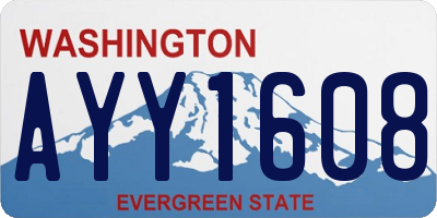 WA license plate AYY1608