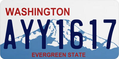 WA license plate AYY1617