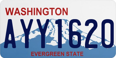 WA license plate AYY1620