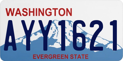 WA license plate AYY1621