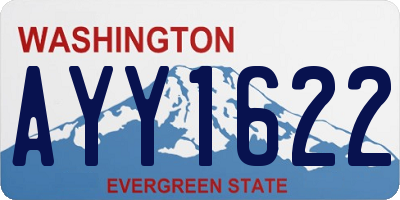 WA license plate AYY1622