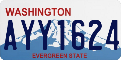 WA license plate AYY1624