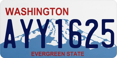 WA license plate AYY1625