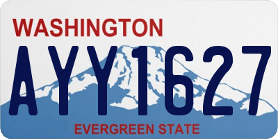 WA license plate AYY1627