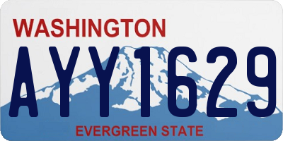 WA license plate AYY1629