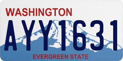 WA license plate AYY1631