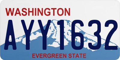 WA license plate AYY1632