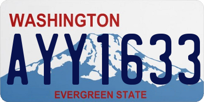 WA license plate AYY1633