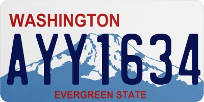 WA license plate AYY1634