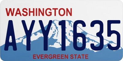 WA license plate AYY1635