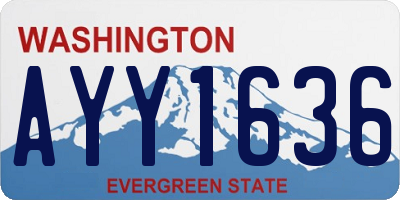 WA license plate AYY1636