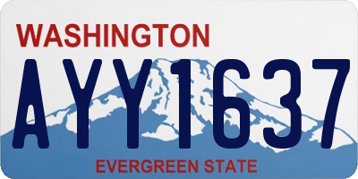 WA license plate AYY1637