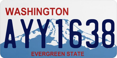 WA license plate AYY1638