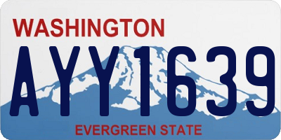 WA license plate AYY1639