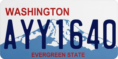 WA license plate AYY1640