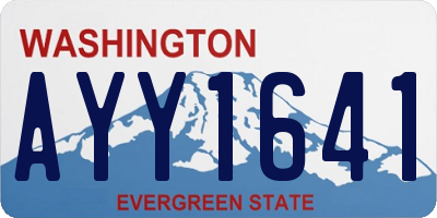 WA license plate AYY1641