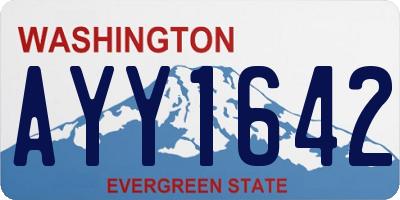 WA license plate AYY1642