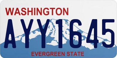 WA license plate AYY1645