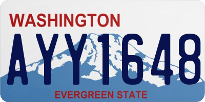 WA license plate AYY1648