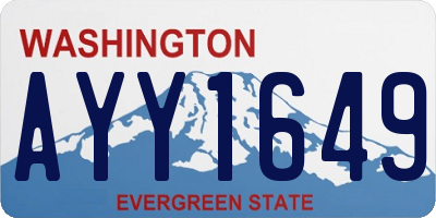 WA license plate AYY1649