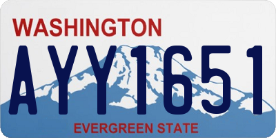 WA license plate AYY1651