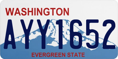 WA license plate AYY1652