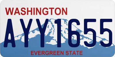 WA license plate AYY1655