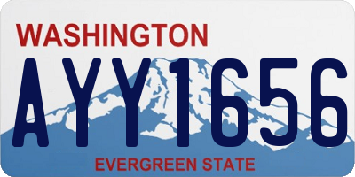 WA license plate AYY1656