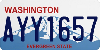 WA license plate AYY1657