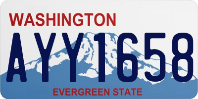 WA license plate AYY1658