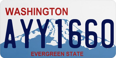 WA license plate AYY1660