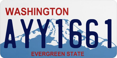 WA license plate AYY1661