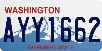 WA license plate AYY1662