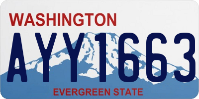 WA license plate AYY1663